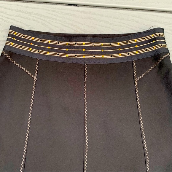 SANDRO Skirt Banded Waist Rhinestone Detail Size 4 EUC - Picture 2 of 11